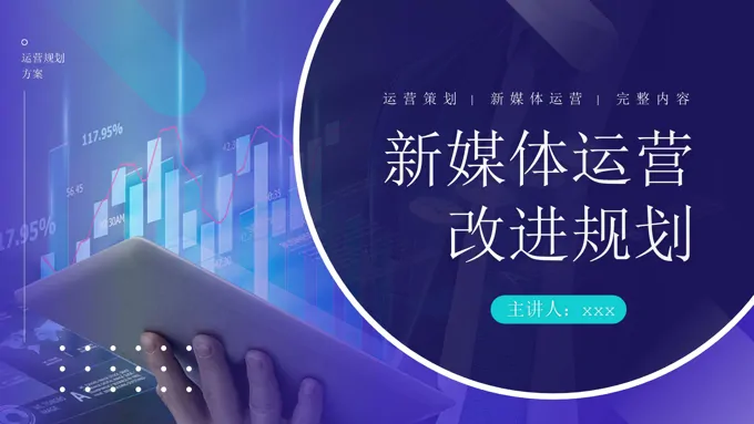 新媒体营销运营规划PPT动态模板