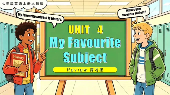 Unit 4 My Favourite Subject 单元复习七年级英语上册人教PPT课件（含知识清单）