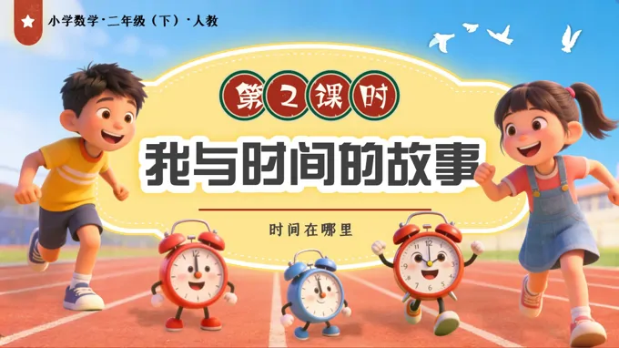 时间在哪里 第2课时 我与时间的故事二年级数学下册人教版新教材PPT课件（教案+学习任务单+分层作业）