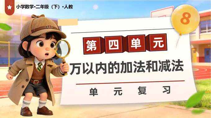 二年级数学下册人教 第四单元：万以内的加法和减法（单元复习）ppt课件（知识清单）