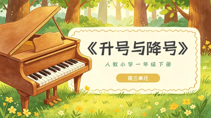 一年级音乐下册人教 第三单元《升号与降号》ppt课件（教案）