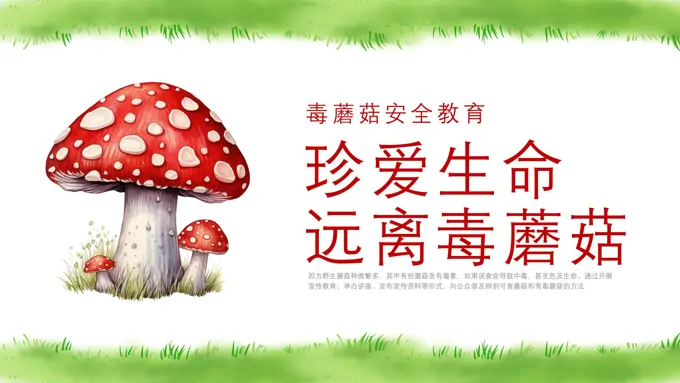珍爱生命远离毒蘑菇安全教育ppt课件