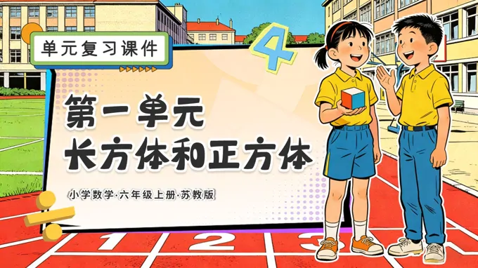 第一单元 长方体和正方体（复习课件）六年级数学上册苏教ppt课件（知识清单+单元测试）