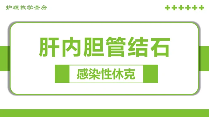 感染性休克肝胆内结石护理教学查房PPT模版