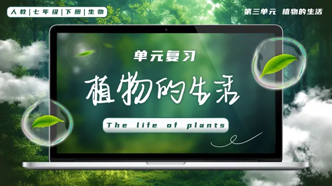 第三单元 植物的生活单元复习七年级生物下册第三单元PPT课件（知识清单+单元测试卷）
