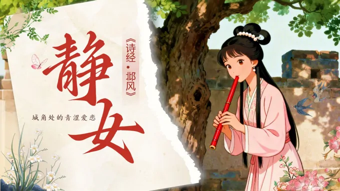 《静女》中职语文上册PPT课件含教案
