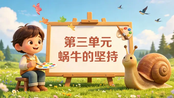 一年级上册美术人教 第三单元《蜗牛的坚持》ppt课件（教案）