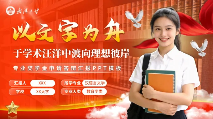 奖学金竞选答辩PPT含讲稿