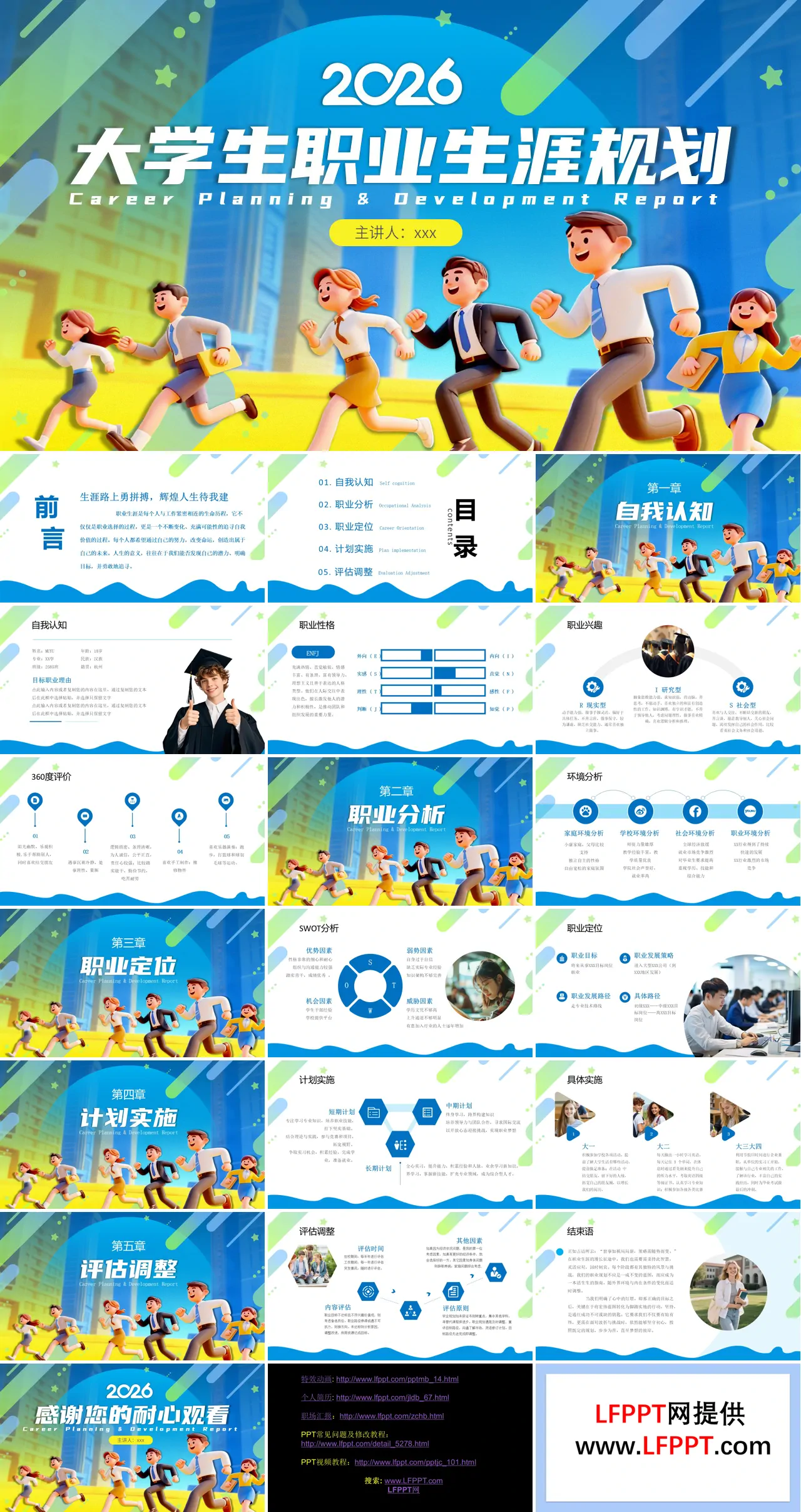 大学生职业生涯规划培训教育课件PPT含讲稿