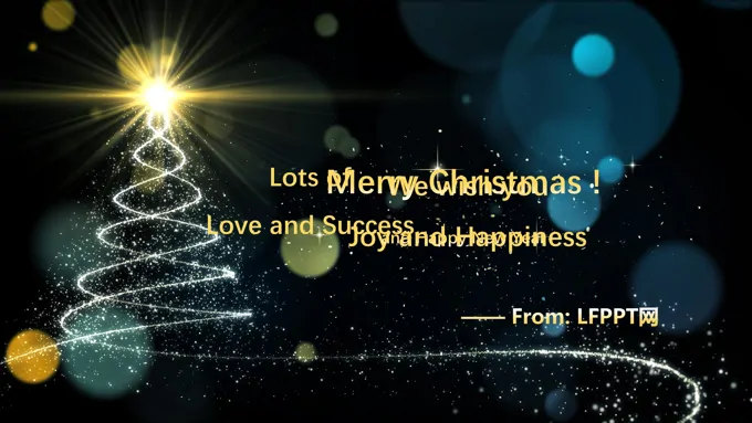 圣诞节平安夜贺卡特效动画PPT模板