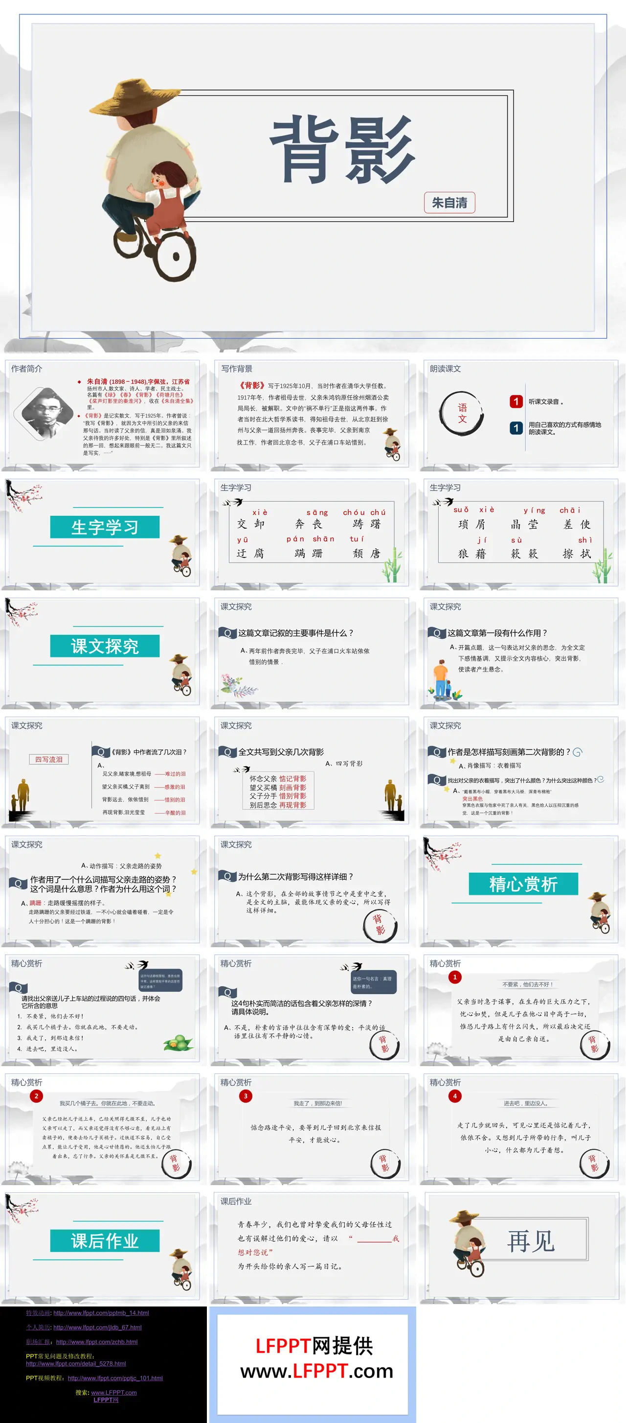 小学语文人教版八年级《背影》PPT课件