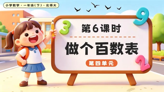 第四单元第6课时 做个百数表 北师大数学一年级下册PPT课件（教案+学习任务单+分层作业）