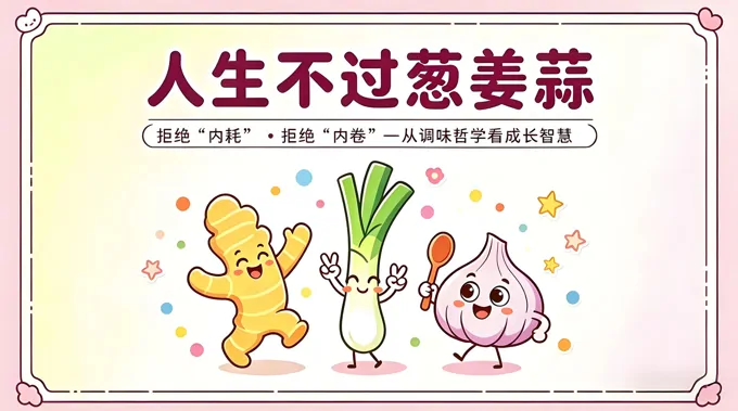 拒绝内耗主题班会PPT人生不过葱姜蒜含讲稿