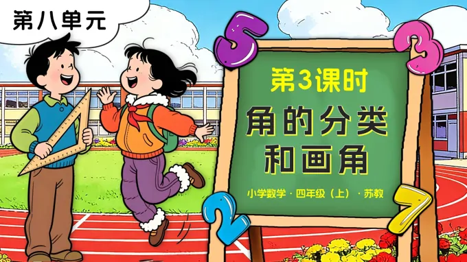 第八单元 第3课时 角的分类和画角苏教小学数学四年级上PPT课件（含教案+分层作业+学习任务单）