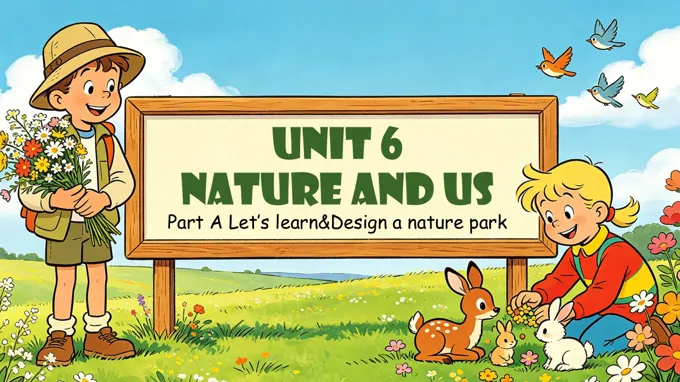五年级英语上册人教PEP Unit 6 第2课时 Part A Let’s learn &Design a nature park ppt课件(教案)
