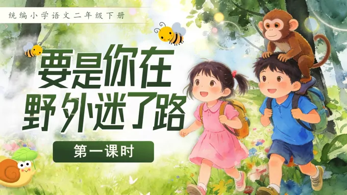 二年级语文下册要是你在野外迷了路PPT课件含教案