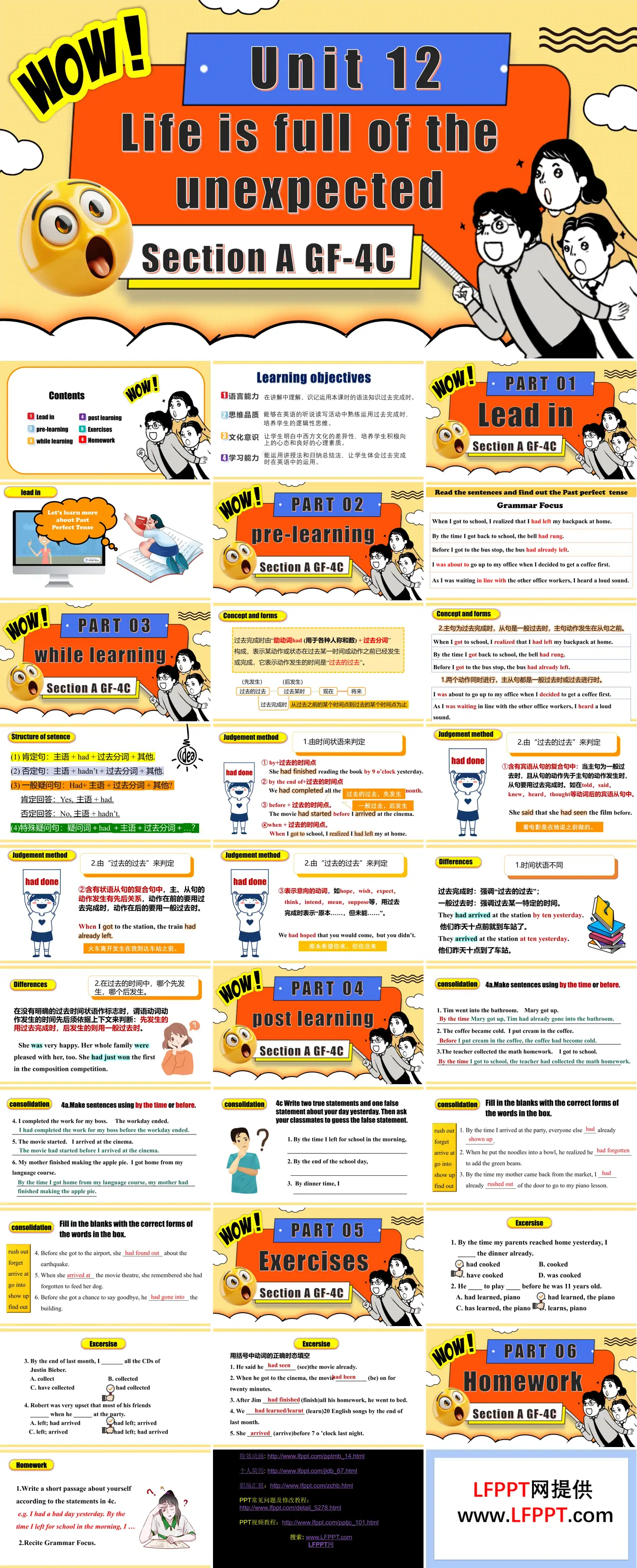 Unit 12 第3课时 Section A Grammar 4c 九年级英语全一册PPT课件含教案