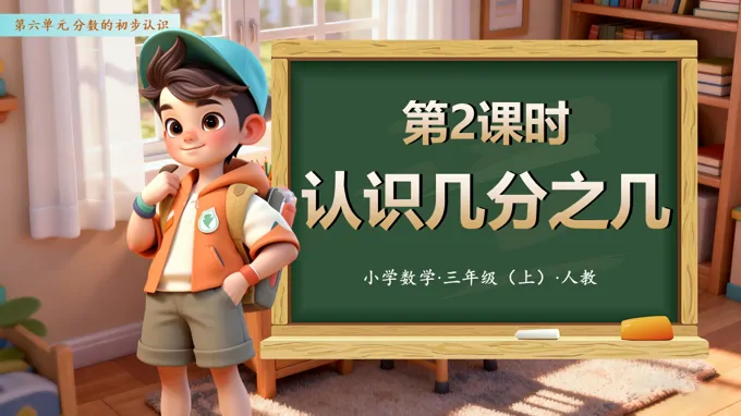 第六单元 第02课时 认识几分之几（教学课件）数学人教三年级上册（新教材）PPT课件含教案之公司介绍PPT模板