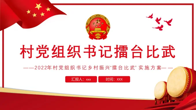 村党组织书记擂台比武PPT