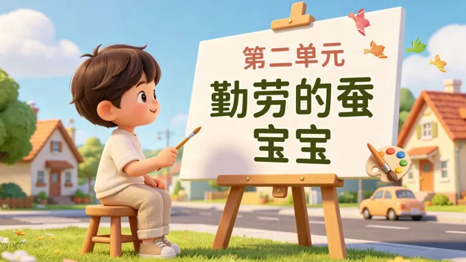 一年级上册美术人教 第二单元《勤劳的蚕宝宝》ppt课件（教案）