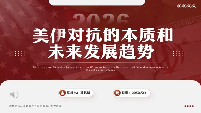 美伊对抗未来趋势分析动态PPT含讲稿