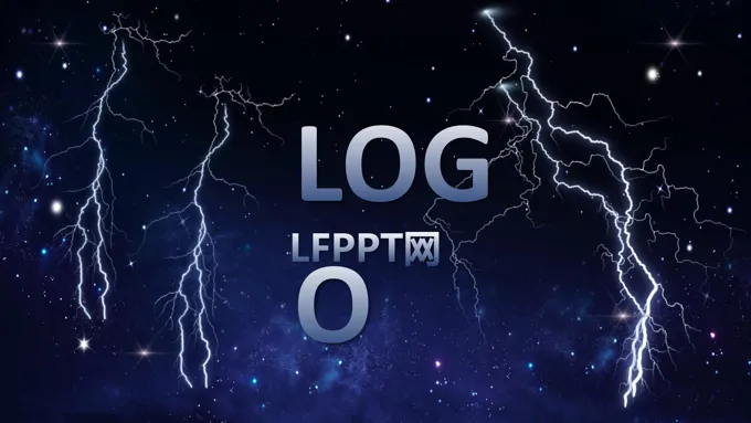 闪电特效动画开场PPT模板