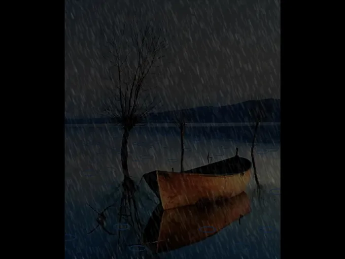 逼真的下雨动画PPT模板