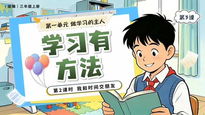三年级上册道法人教 第一单元第3课《 学习有方法》第2课时 我和时间交朋友 ppt课件