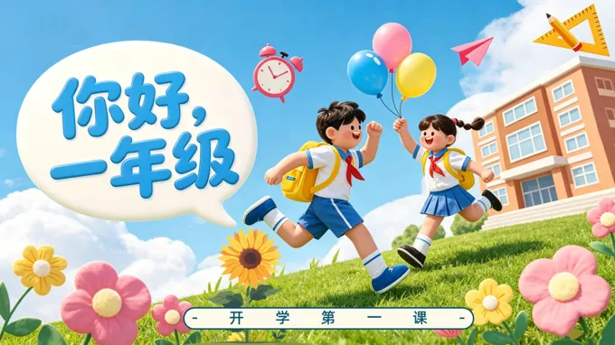 一年级语文开学第一课ppt课件含讲稿