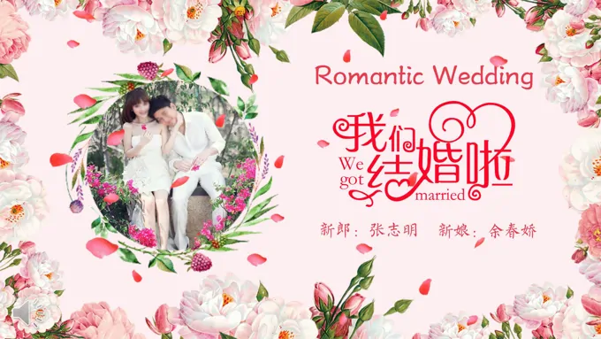 婚礼相册mvPPT模板