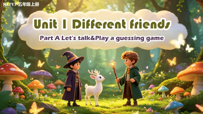五年级英语上册人教PEP Unit 1 第1课时《Part A Let’s talk&Play a guessing game》ppt课件（教案）-41页-大小52M