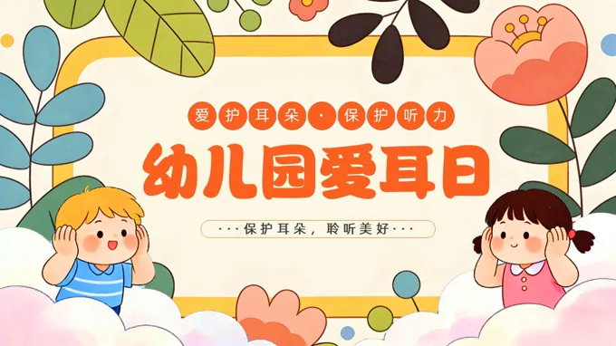 幼儿园爱耳日保护耳朵主题班会PPT含讲稿