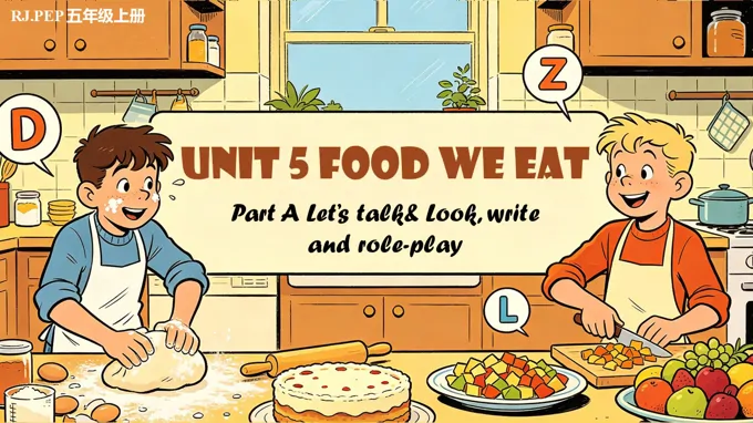 五年级英语上册人教PEP Unit 5第1课时Part A Let’s talk&Look,write and role-play ppt课件(教案)