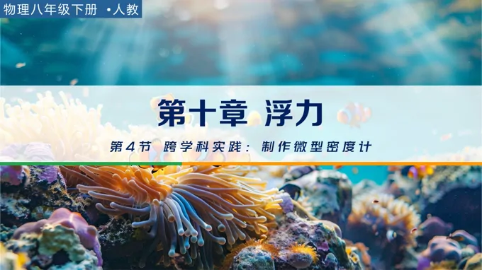 八年级物理下册第十章 浮力《第4节 跨学科实践：制作微型密度计》ppt课件（教案）