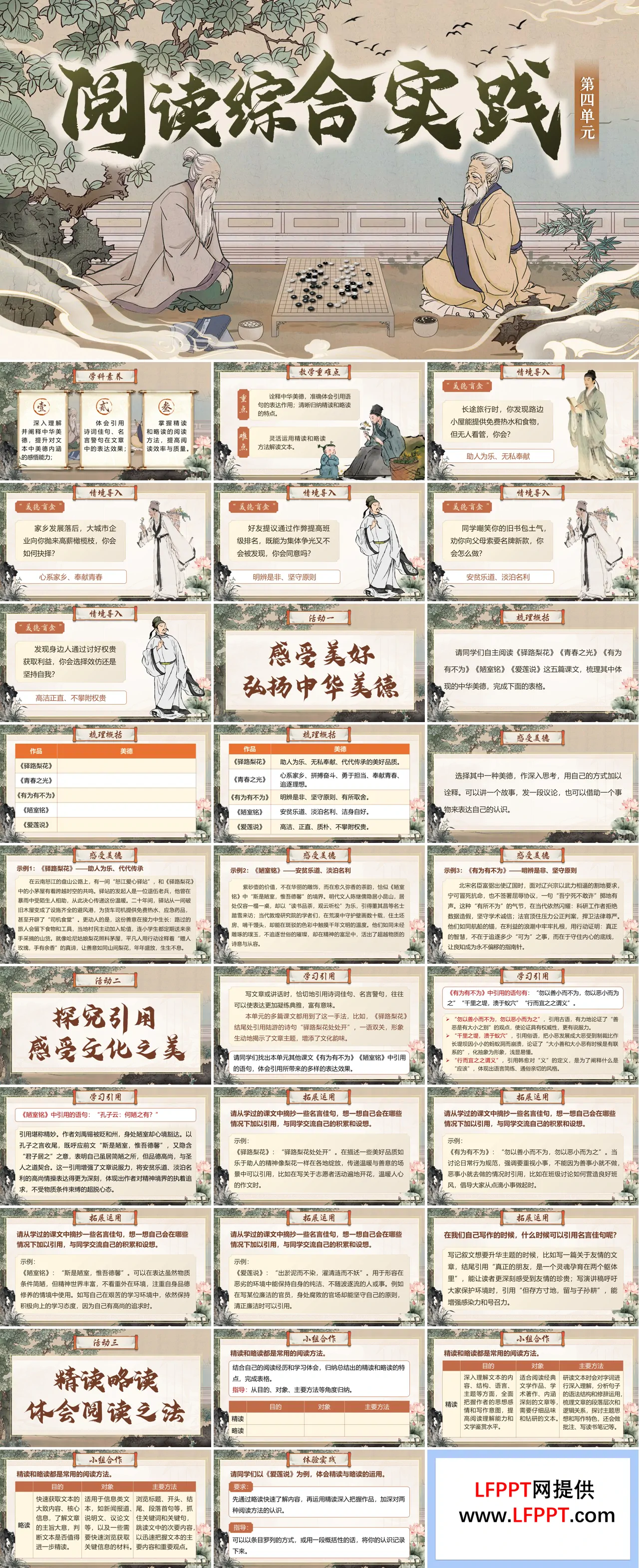 七年级语文下册第四单元《阅读综合实践》ppt课件（教案+逐字稿+教学反思）