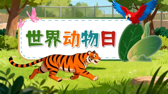 10月4日世界动物日保护动物人人有责主题班会ppt模板含讲稿