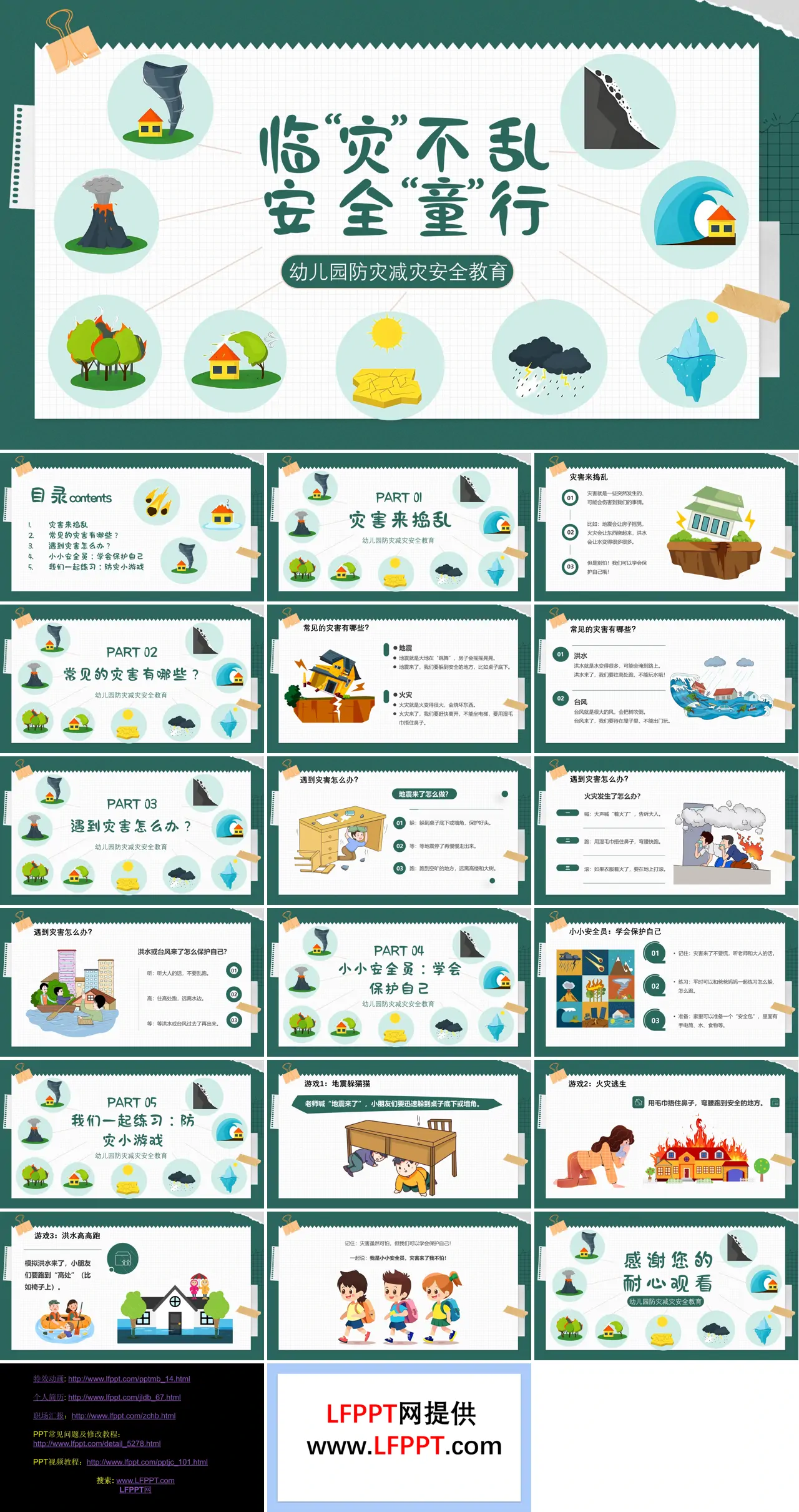 幼儿园防灾减灾安全教育课件PPT含讲稿