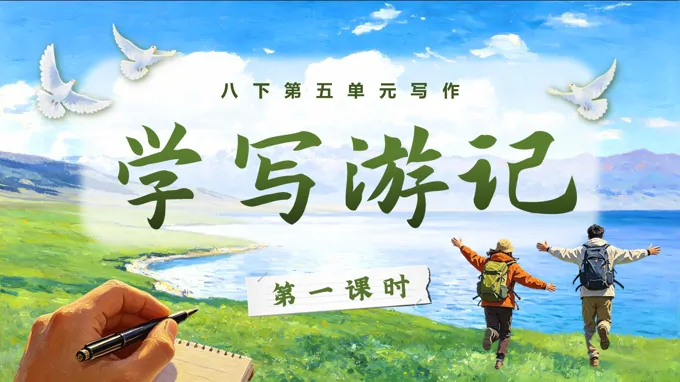 写作《学写游记》语文八年级下册第五单元PPT课件（含教案+逐字稿+教学反思）