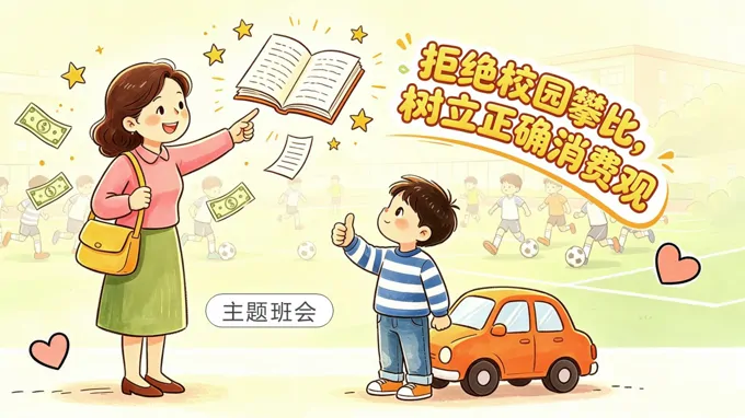 拒绝校园攀比，树立正确消费观主题班会PPT含讲稿之动态PPT模板
