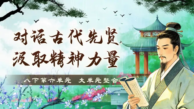 第六单元大单元教学：对话古代先贤，汲取精神力量 语文八年级下册PPT课件（含教案+逐字稿+教学反思）