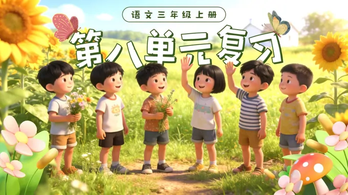 三年级语文上册第八单元复习ppt课件