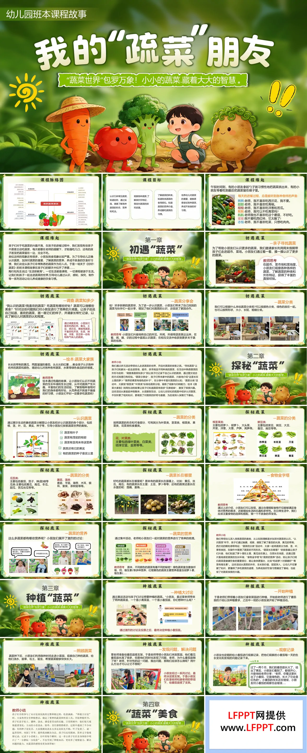 我的蔬菜朋友主题班会PPT含讲稿