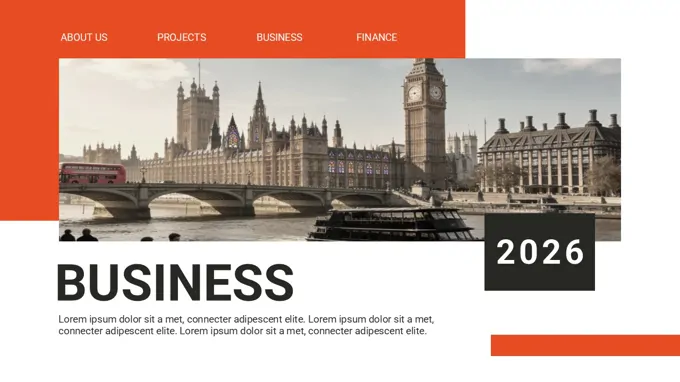 欧美风英文商业计划书PPT（无内容）