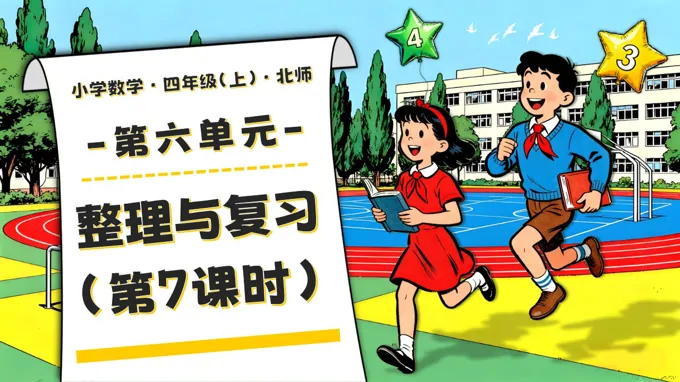 第六单元 第7课时 整理与复习北师大四年级数学上册PPT课件含教案