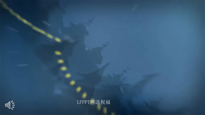 特效动画圣诞节祝福电子贺卡PPT模板