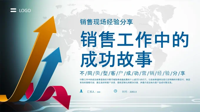 企业销售工作中的成功故事PPT培训模板含讲稿