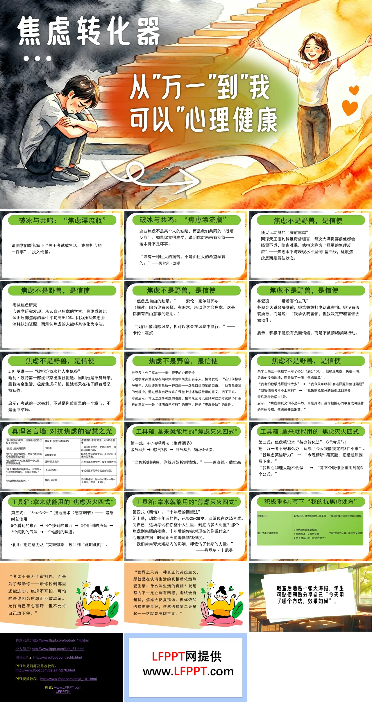 焦虑转化器——从‘万一’到‘我可以’心理健康主题班会PPT含讲稿