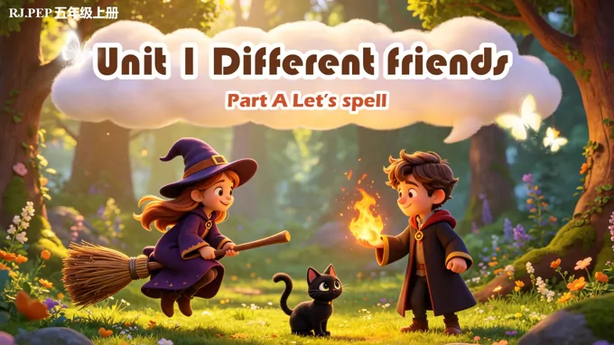 五年级英语上册人教PEP Unit 1 第3课时《Part A Let's spell》ppt课件（教案）