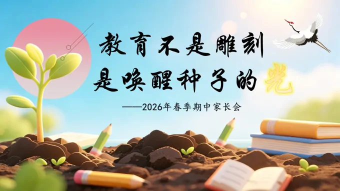 教育不是雕刻而是唤醒种子的光小学期中家长会PPT含讲稿
