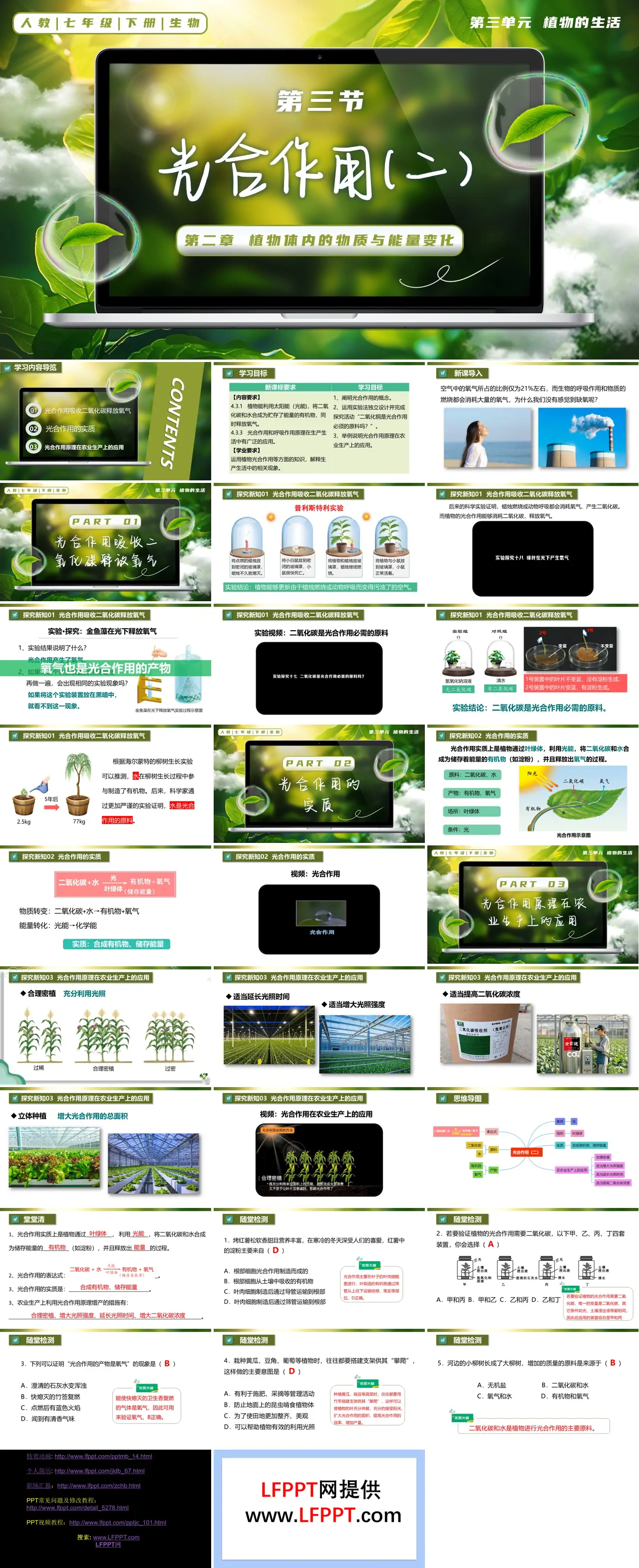 3.2.2 光合作用（第2课时）七年级生物下册第三单元PPT课件（教案+导学案+分层作业）